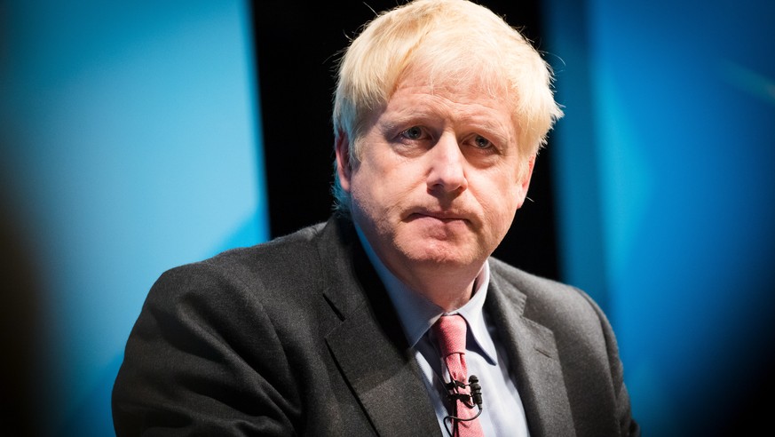 epa07713235 Former British Foreign Secretary, Boris Johnson, speaks at a Conservative Party leadership campaign hustings at Cheltenham Racecourse in Cheltenham, Gloucestershire, Britain, 12 July 2019. ...