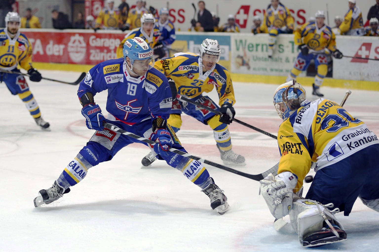 Spielt Genoni bald für die Kloten Flyers? Noch herrscht keine Klarheit.&nbsp;