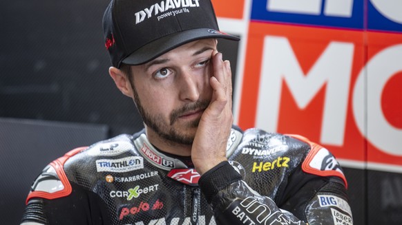 Der Schweizer Moto GP2 Motorradrennfahrer Tom Luethi, vom Dynavolt Intact GP-Team, anlaesslich der offiziellen Moto GP 2 Testtage, auf der Rennstrecke in Jerez, Spanien, am Freitag 22. Februar 2019. ( ...