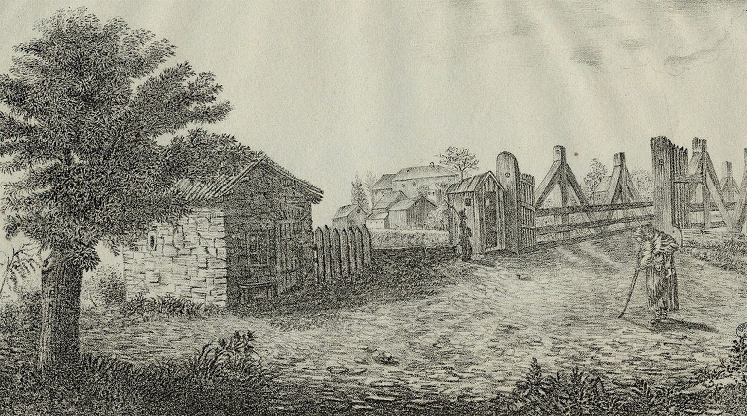 Pont d'Arve, graphic from 1816. https://bge-geneve.ch/iconographie/oeuvre/22p-21