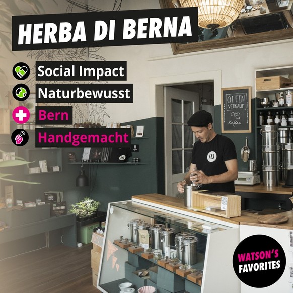 Das Herba-di-Berna-Team ist im CBD- und Kaffee-Ladenlokal für euch da.