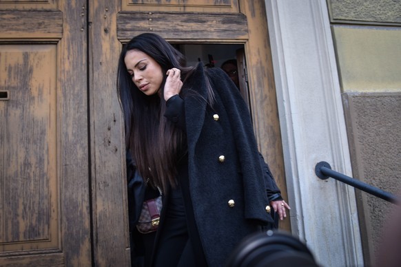 epa10468041 Karima El Mahroug, also known as Ruby, leaves the court Ruby following her acquittal in the Ruby III trial in Milan, Italy, 15 February 2023. El Mahroug, who became known as &#039;Ruby&#03 ...