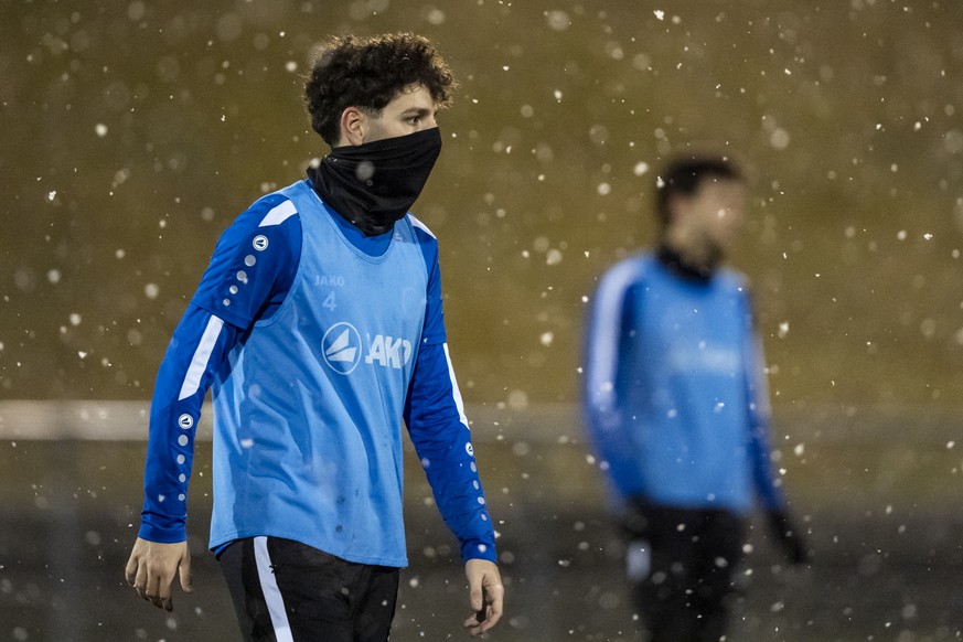 The Argentinian influencer Valentin Scarsini also known as EL Scarso, during a training session of FC Balzers in Balzers, Switzerland, on Friday, January 10, 2025. Thanks to the influencer El Scarso,  ...