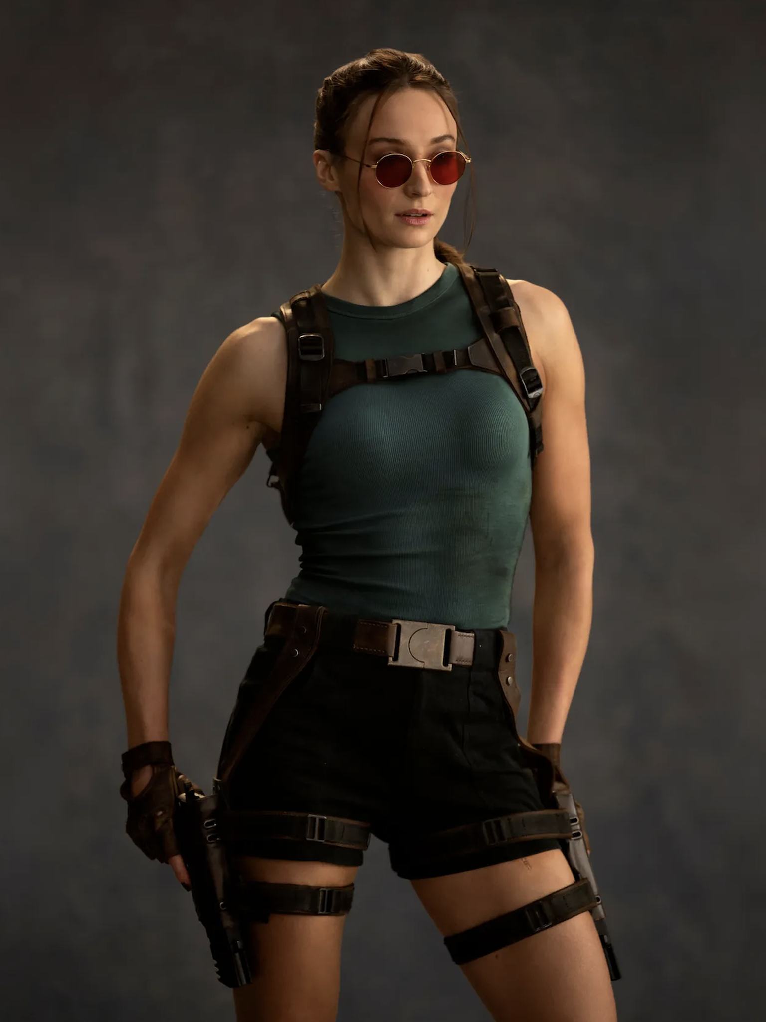 Sophie Turner als Lara Croft.