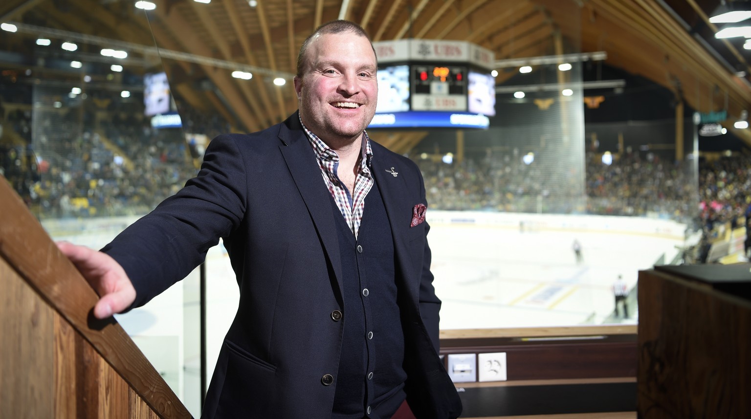 Designated OC president Marc Gianola is pictured during the game between Switzerland&#039;s HC Lugano and Finland&#039;s Jokerit Helsinki, at the 89th Spengler Cup ice hockey tournament in Davos, Swit ...