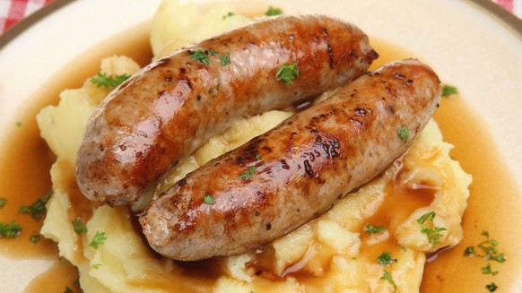 Bangers and mash lincolnshire sausages essen food kochen wurst England