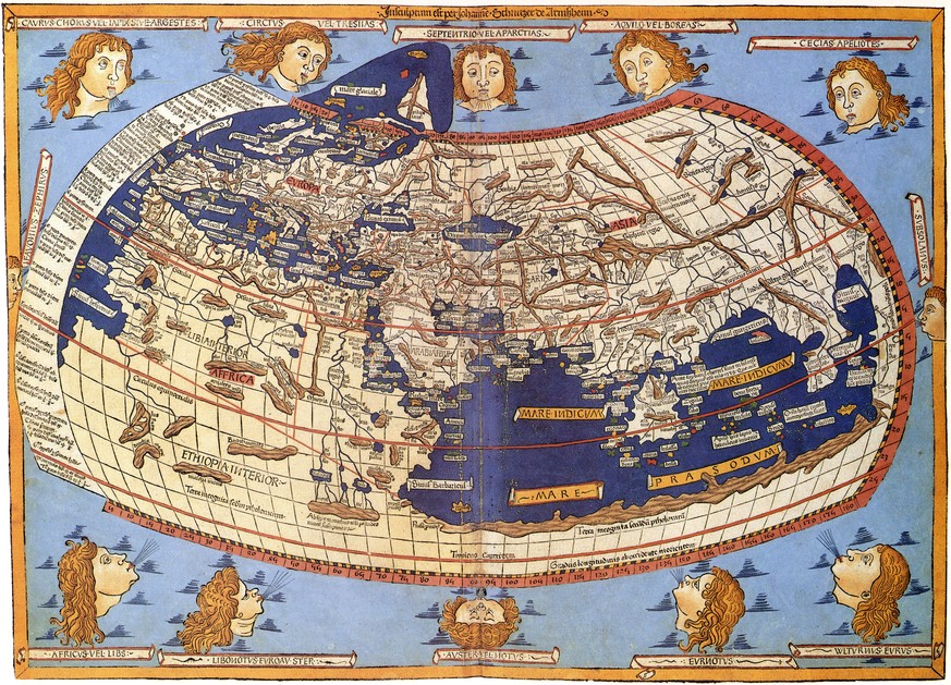 Mit dem Beginn des 16. Jahrhunderts setzten sich die genordeten Karten endgültig durch. Einflussreiche europäische Kartographen wie&nbsp;Gerardus Mercator oder Martin Waldseemüller bezogen sich auf de ...