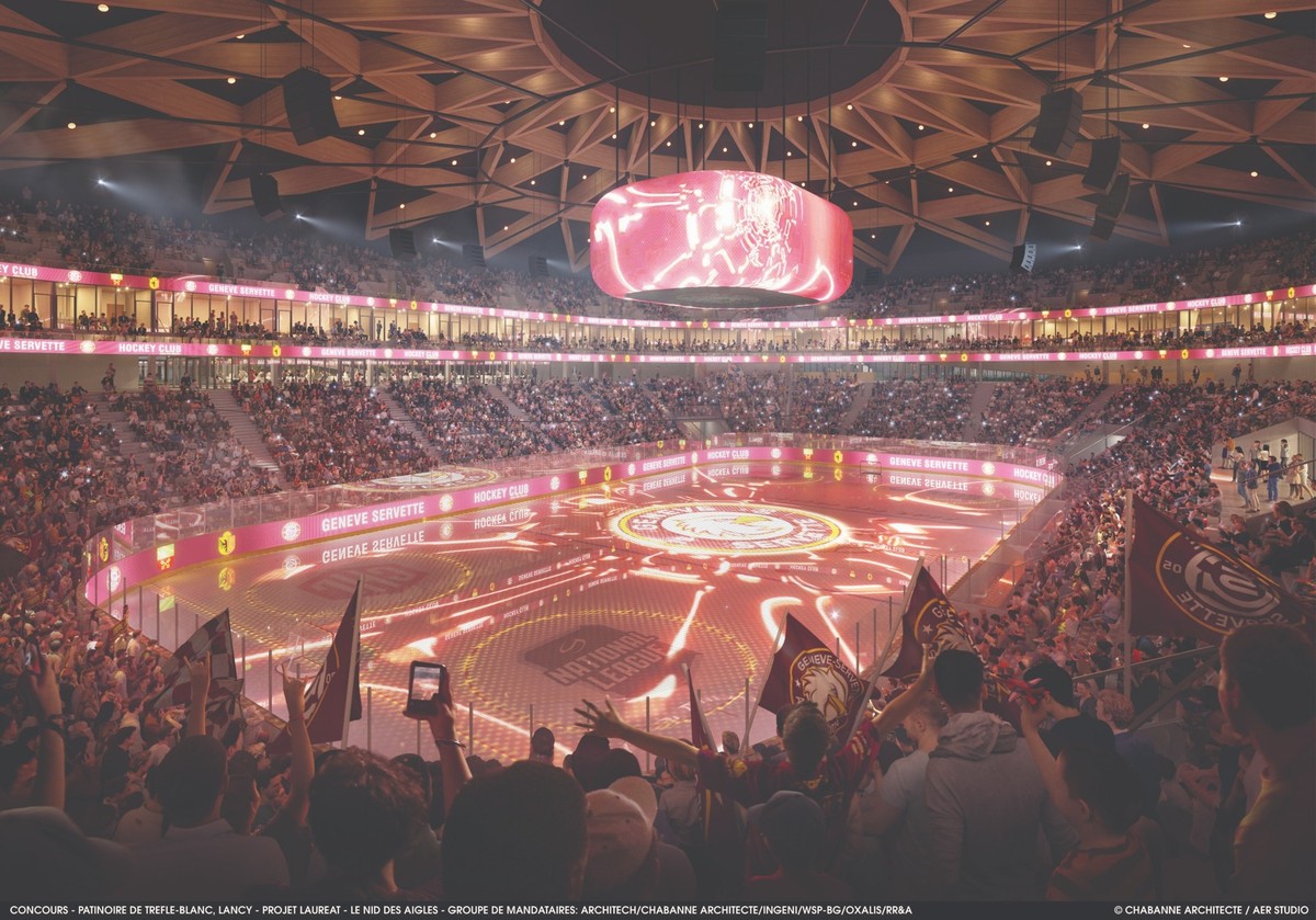 Concours portant sur la construction d’une nouvelle patinoire couverte avec une capacité de 8600 spectateurs, une patinoire secondaire, un parking souterrain P+R, un bâtiment d’activités et les aménag ...