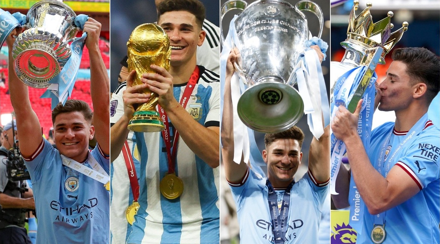 Julian Alvarez Saison 2022/23 Argentinien Weltmeister Manchester City Treble Champions League