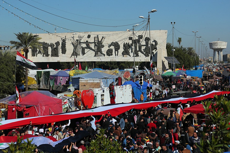 Prosteste gegen die Regierung in Bagdad (26. Januar 2020).