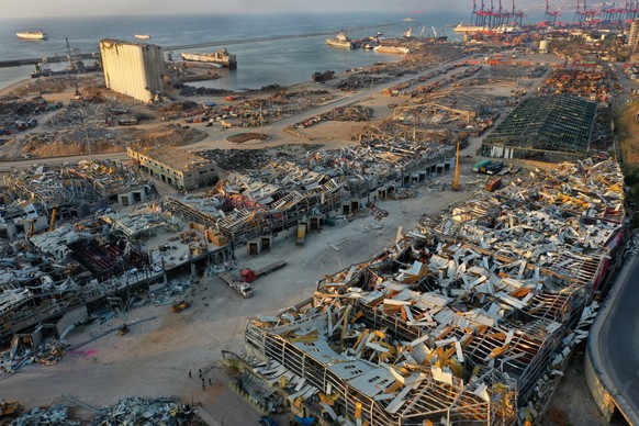 FILE - The destroyed port warehouses at the scene of the Aug. 4 massive explosion that hit the seaport of Beirut, Lebanon, on Aug. 28, 2020. (AP Photo/Hussein Malla, File)
Bulgaria-Lebanon-Port Blast
