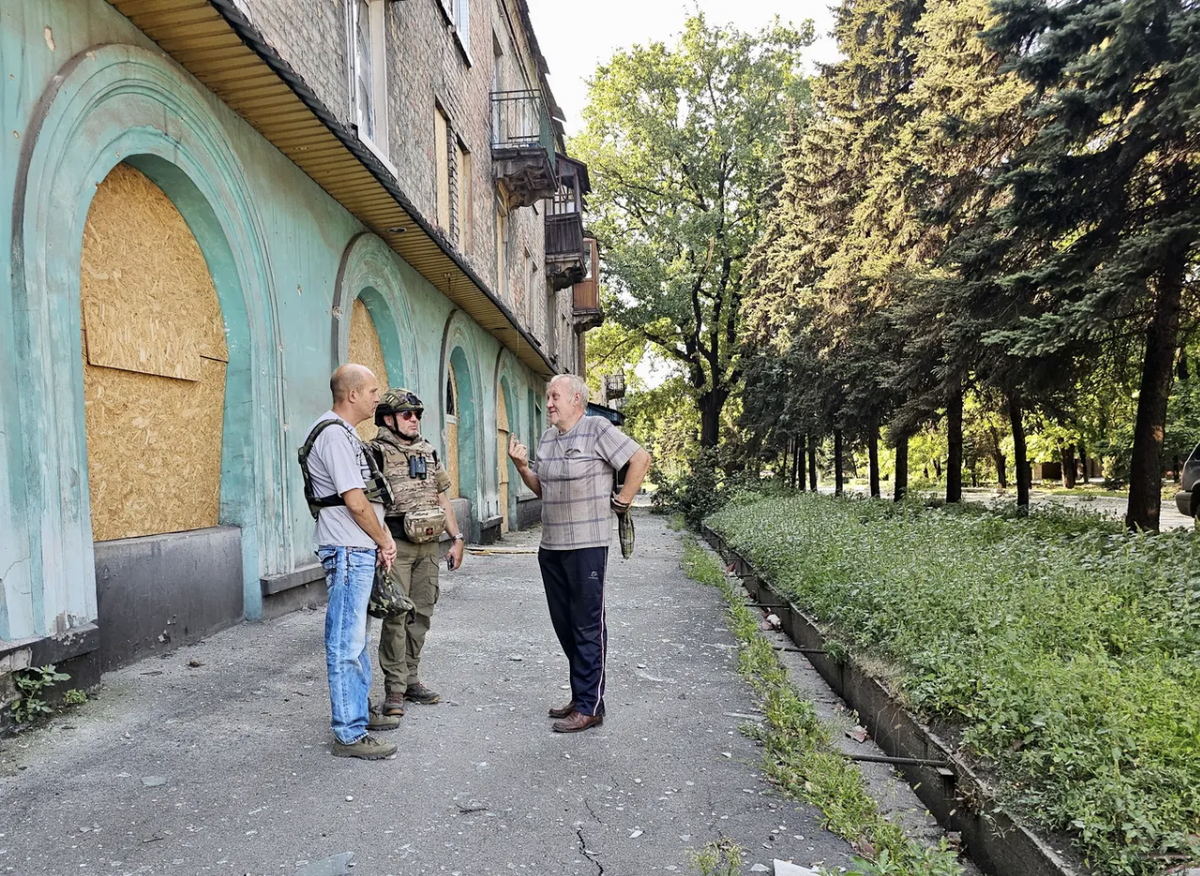 Reportage à Novohrodivka.