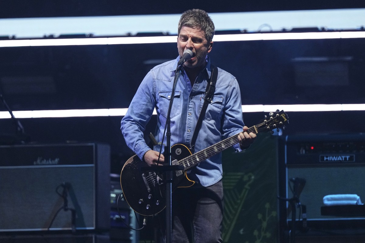 Noel Gallagher from the band Oasis performs during their reunion concert on Friday, July 4, 2025, in Cardiff. (Photo by Scott A Garfitt/Invision/AP)
Noel Gallagher