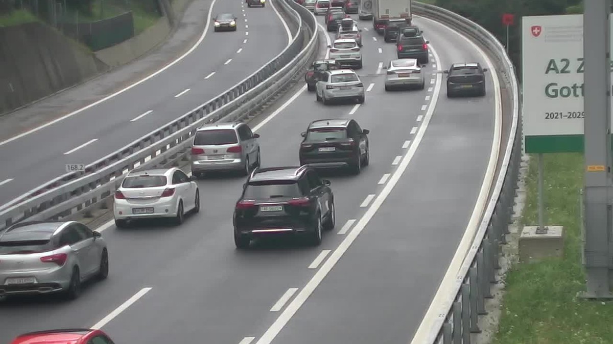 Gotthard-Stau am 3. August 2024