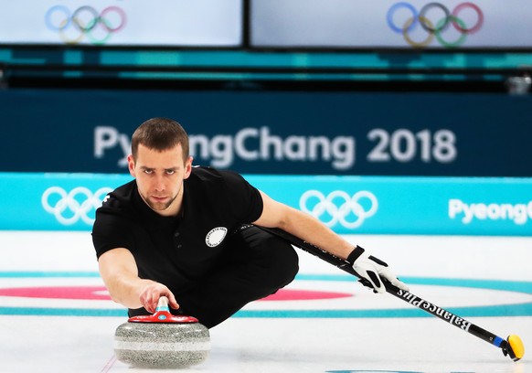 epa06539943 (FILE) - Olympic Athlete from Russia Aleksandr Krushelnitckii during a training session at the Gangneung Curling Centre during the PyeongChang 2018 Olympic Games, South Korea, 07 February  ...