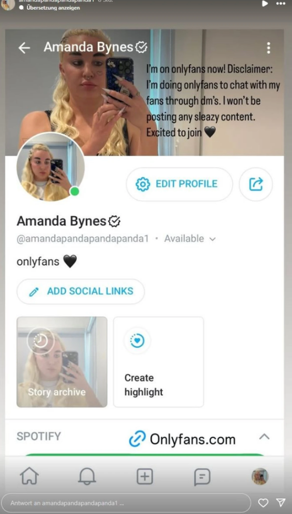 Amanda Bynes will jetzt mit ihren Fans bei Onlyfans in Kontakt treten.