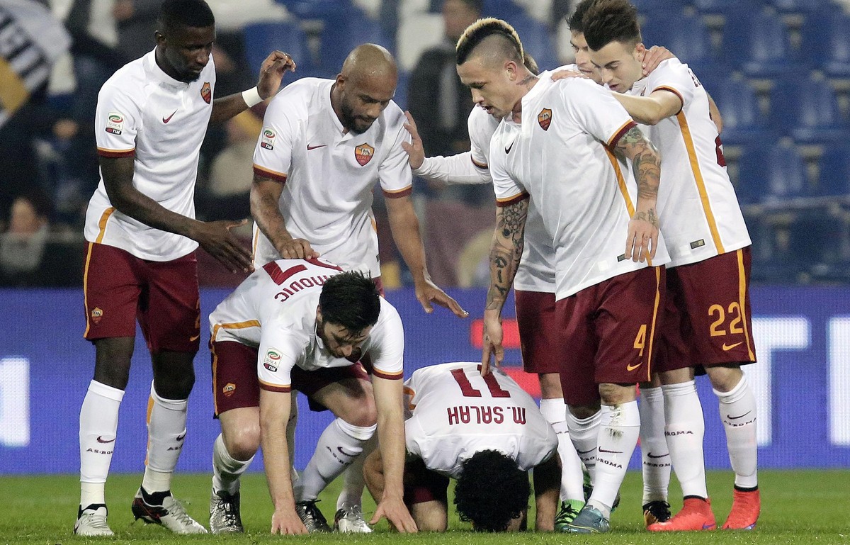 Mohamed Salah bedankt sich nach seinem Führungstreffer bei Allah.