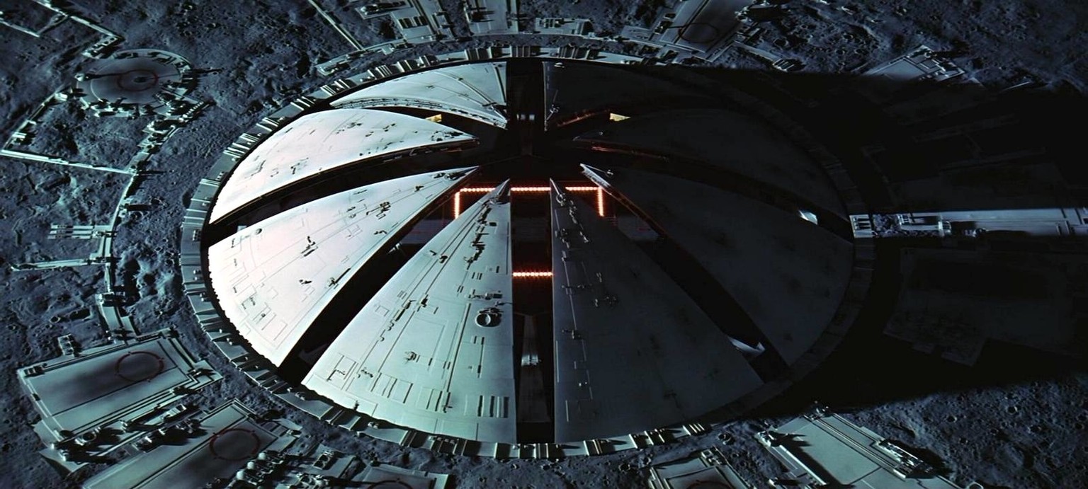 2001 - A Space Odyssey: Clavius Base on the moon. 
https://catacombs.space1999.net/plus/dt/2001/ti2001d.html