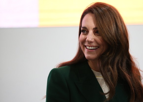 epa10441125 Britain&#039;s Catherine, the Princess of Wales, visits Kirkgate Market in Leeds, Britain, 31 January 2023. The Princess is making a series of visits as part of the launch of a campaign to ...