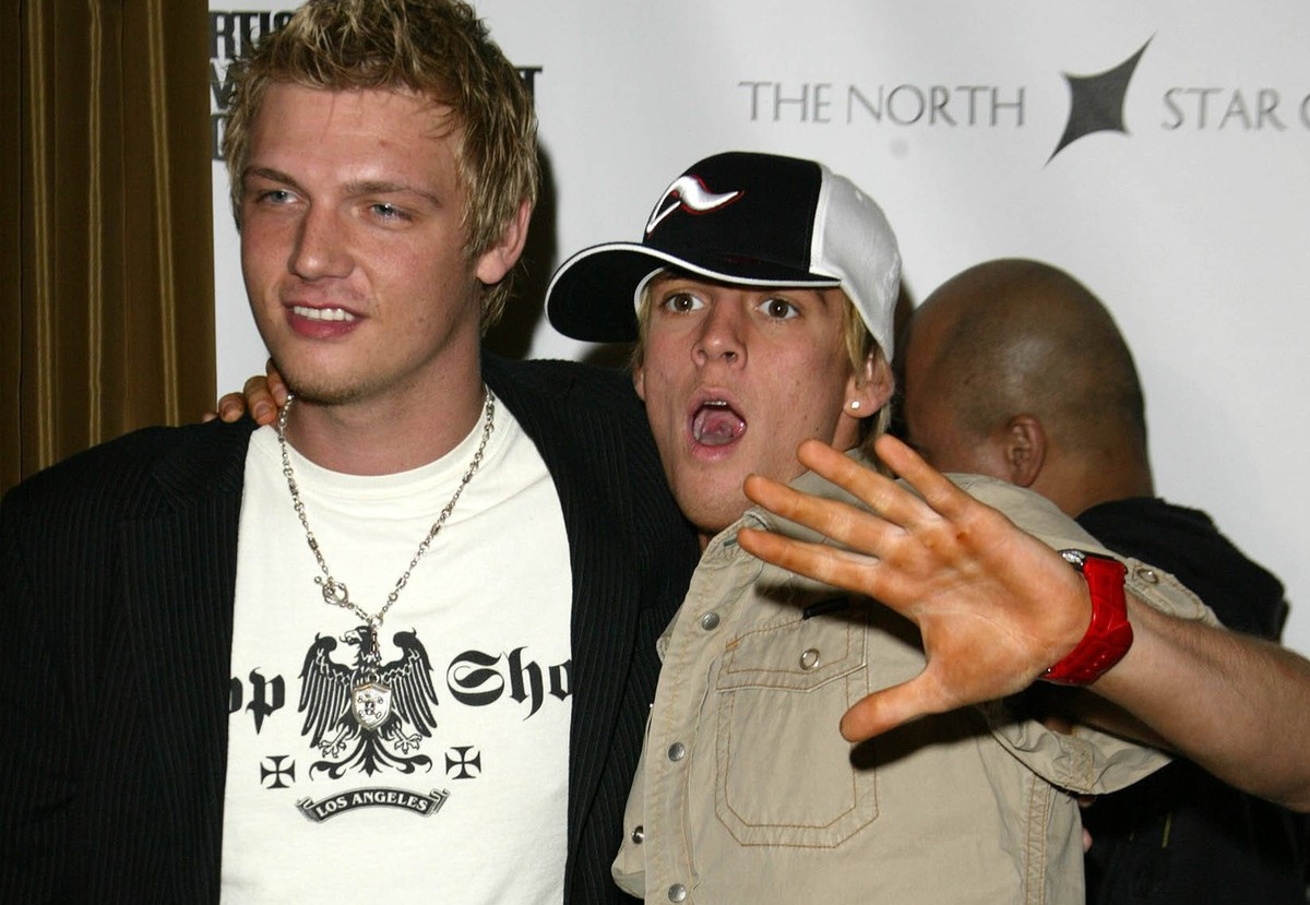 Nick Carter and Aaron Carter at the 3rd Annual Artist Empowerment Coalition Pre-Grammy Brunch, Beverly Hilton, Beverly Hills, CA 02-12-05 , 11061540.jpg, person, famous, star, entertainment, people, c ...