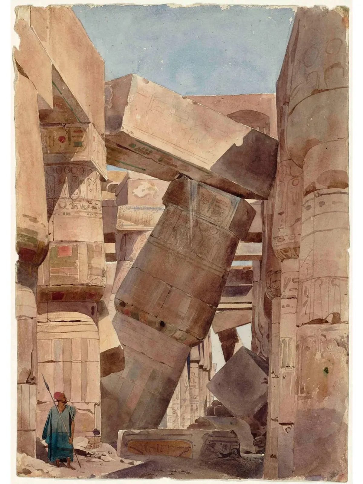 Charles Gleyre, «Intérieur du temple d’Amun, Karnak», 1835.
https://www.wikiart.org/en/charles-gleyre/interior-of-the-temple-of-amun-karnak-1835#