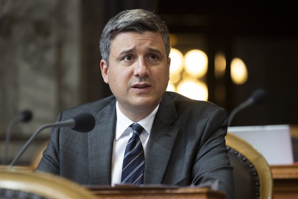 Mathias Zopfi, GP-GL, spricht waehrend der ausserordentlichen Session &quot;Asyl&quot; im Staenderat, waehrend der Herbstsession der Eidgenoessischen Raete, am Mittwoch, 25. September 2024, in Bern. ( ...