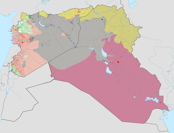 ISIS Ausdehnung 2015 Karte