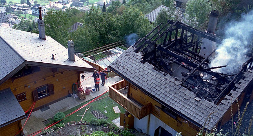 Die Chalets der Sekte in Granges-sur-Salvan im Kanton Wallis. Hier wurden 25 Leichen gefunden.&nbsp;