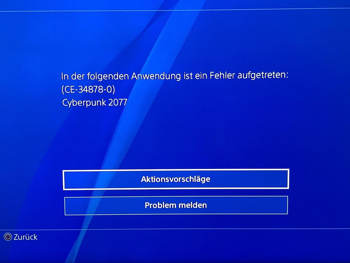 Wenn «Cyberpunk 2077» mal wieder abstürzt.