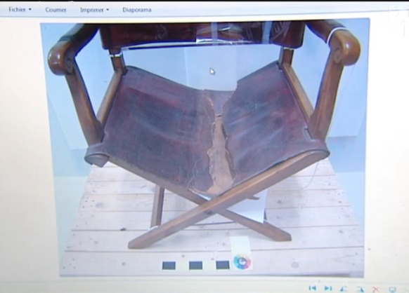 Der Stuhl ist Bestandteil der Sammlung des Palais Fesch Musee des Beaux-Arts in Ajaccio, Korsika.