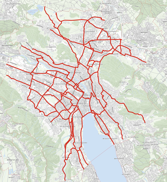 Insgesamt soll es ein Netz von 50 Kilometern Velovorzugsrouten in der Stadt Zürich geben.