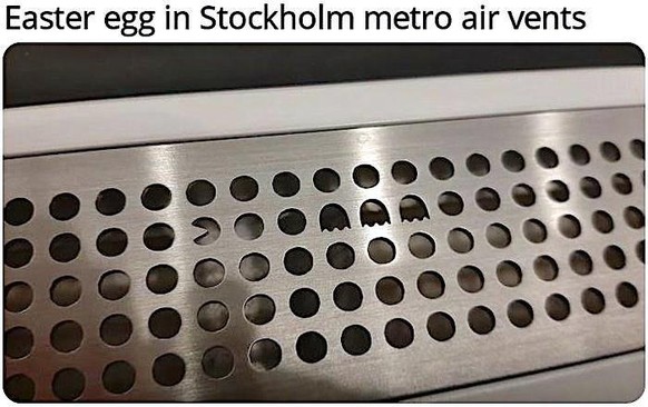 19 Easter Eggs im richtigen Leben, die für einen geilen Überraschungsmoment sorgen\nKleines feines Egg in einer Metro Stockholms.