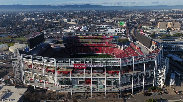 This aerial photo shows Levi's Stadium, a 2026 FIFA World Cup soccer venue, in Santa Clara, Calif., Tuesday, Jan. 27, 2026. (AP Photo/Godofredo A. Vásquez)
WCup Venues Stadium Soccer
