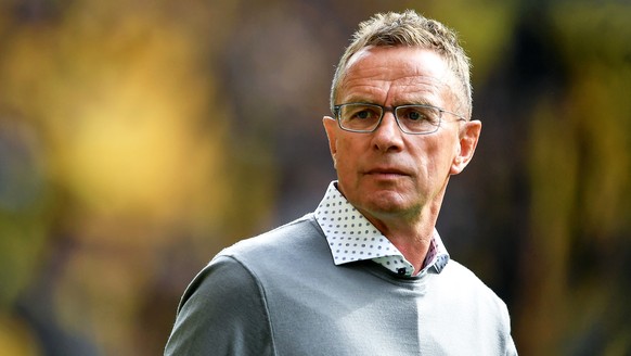 epa06974814 Leipzig&#039;s head coach Ralf Rangnick prior to the German Bundesliga soccer match between Borussia Dortmund and RB Leipzig in Dortmund, Germany, 26 August 2018. EPA/SASCHA STEINBACH COND ...