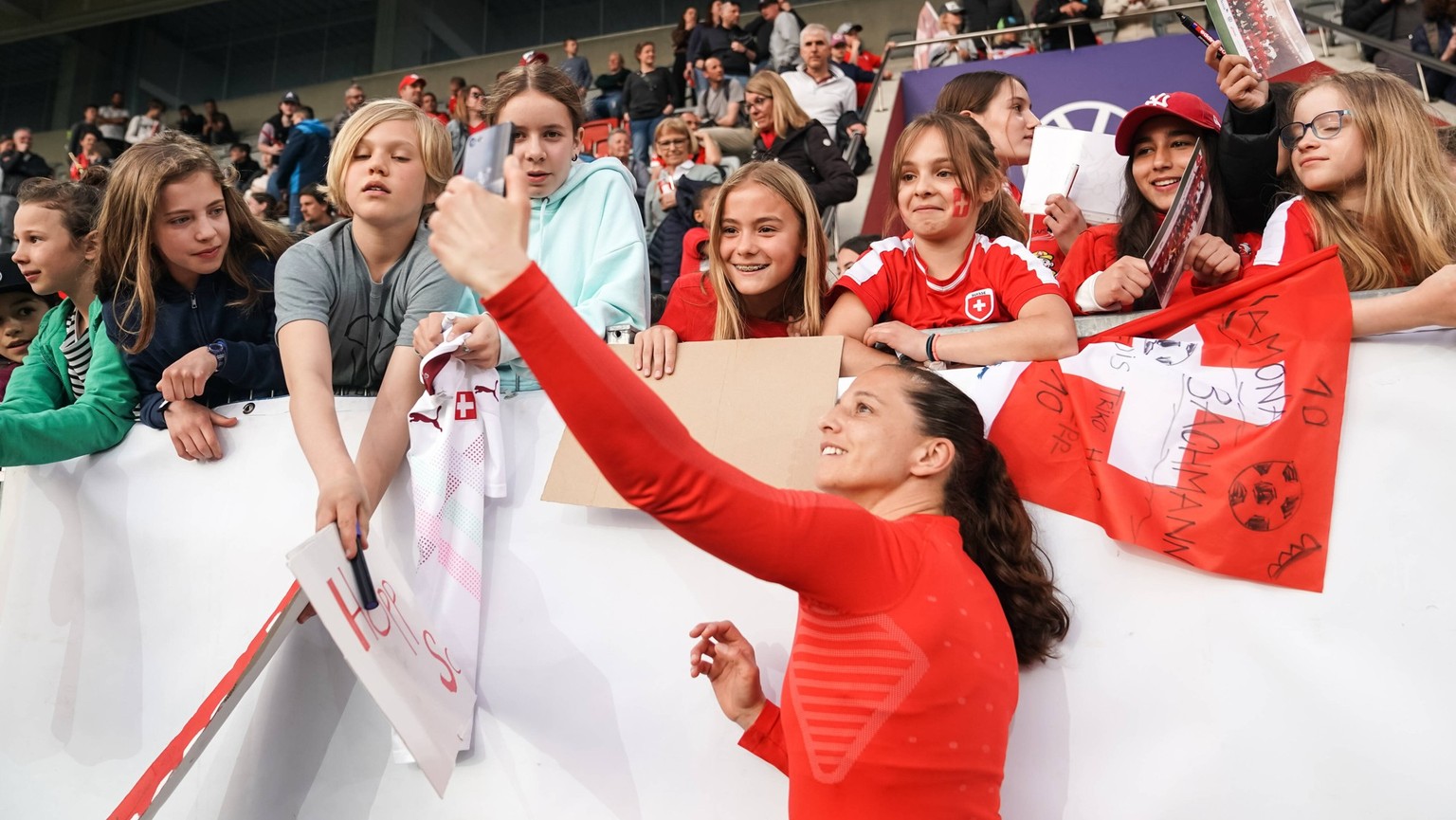 03.09.19 Schaffhausen Fussball Frauen EM Qualifikation Saison 2019/2020 Schweiz - Litauen. Im Bild : Fabienne Humm (SUI) Aktion Einzelbild *** 03 09 19 Schaffhausen Football Women European Championshi ...