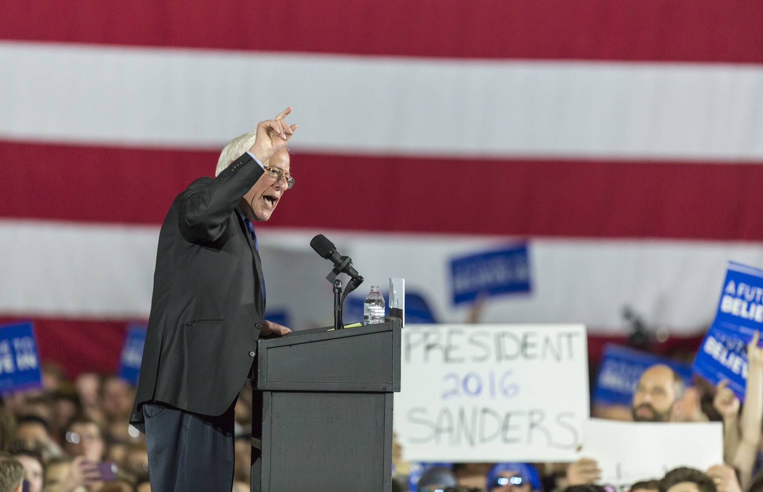 Bernie Sanders in Madison, Wisconsin, am 26. März 2016: «Lasst euch nicht erzählen, dass wir nicht gewinnen können».