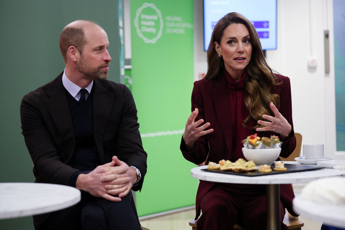 Britain's Prince William and Britain's Kate, Princess of Wales, during a visit to Charing Cross Hospital, in London, England, Thursday, Jan. 8, 2026. (Isabel Infantes/Pool Photo via AP)
Brit ...