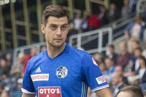 ARCHIV  ZU DEN WM-TEILNEHMERN AUS DER SUPER LEAGUE AN DER FUSSBALL WM 2018 IN RUSSLAND STELLEN WIR IHNEN FOLGENDES BILDMATERIAL ZUR VERFUEGUNG - Tomi Juric von Luzern beim Fussball Meisterschaftsspie ...