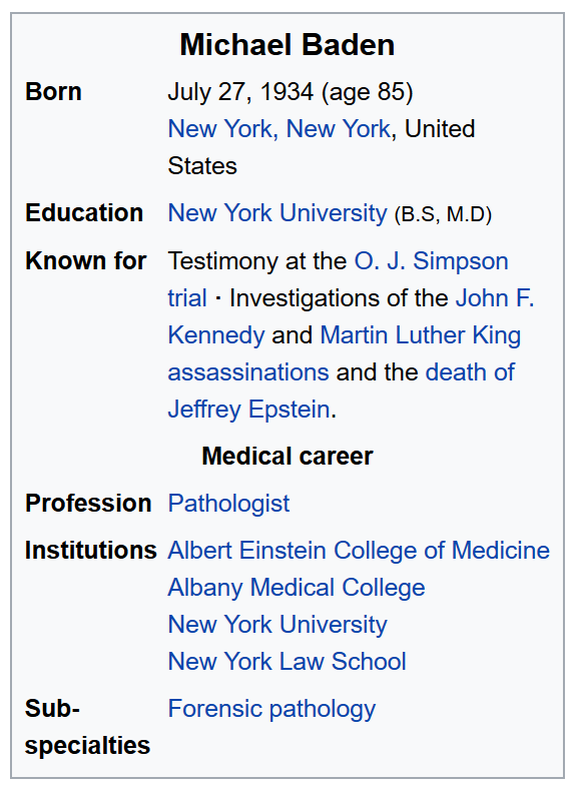 Autopsie zeigt: Epstein hat sich in Zelle erhängt
Es ist schon bemerkenswert, dass bei der Unersuchung des Todes von John F. Kennedy, der Ermordung von Martin Luther King, der Verhandlung gegen OJ Sim ...