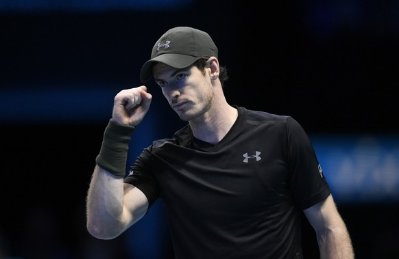 Britain Tennis - Barclays ATP World Tour Finals - O2 Arena, London - 19/11/16 Great Britain's Andy Murray celebrates during his semi final match against Canada's Milos Raonic Action Images via Reuters / Tony O'Brien Livepic EDITORIAL USE ONLY.