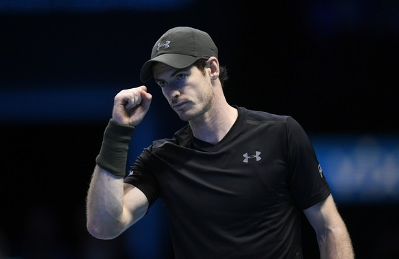 Britain Tennis - Barclays ATP World Tour Finals - O2 Arena, London - 19/11/16 Great Britain&#039;s Andy Murray celebrates during his semi final match against Canada&#039;s Milos Raonic Action Images v ...