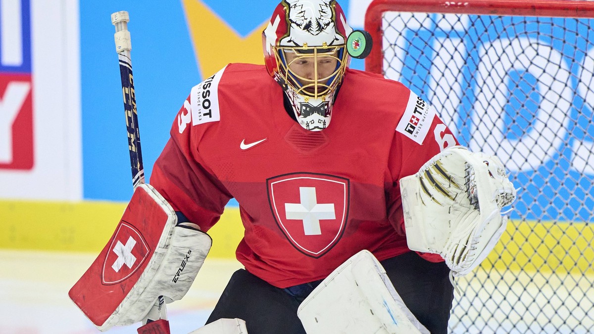 Leonardo Genoni Nr. 63 of Switzerland in the quarterfinal match GERMANY - SWITZERLAND 1-3 of the IIHF Ice hockey, Eishockey World Championship, WM, Weltmeisterschaft in Ostrava, Czechia, May 23, 2024, ...