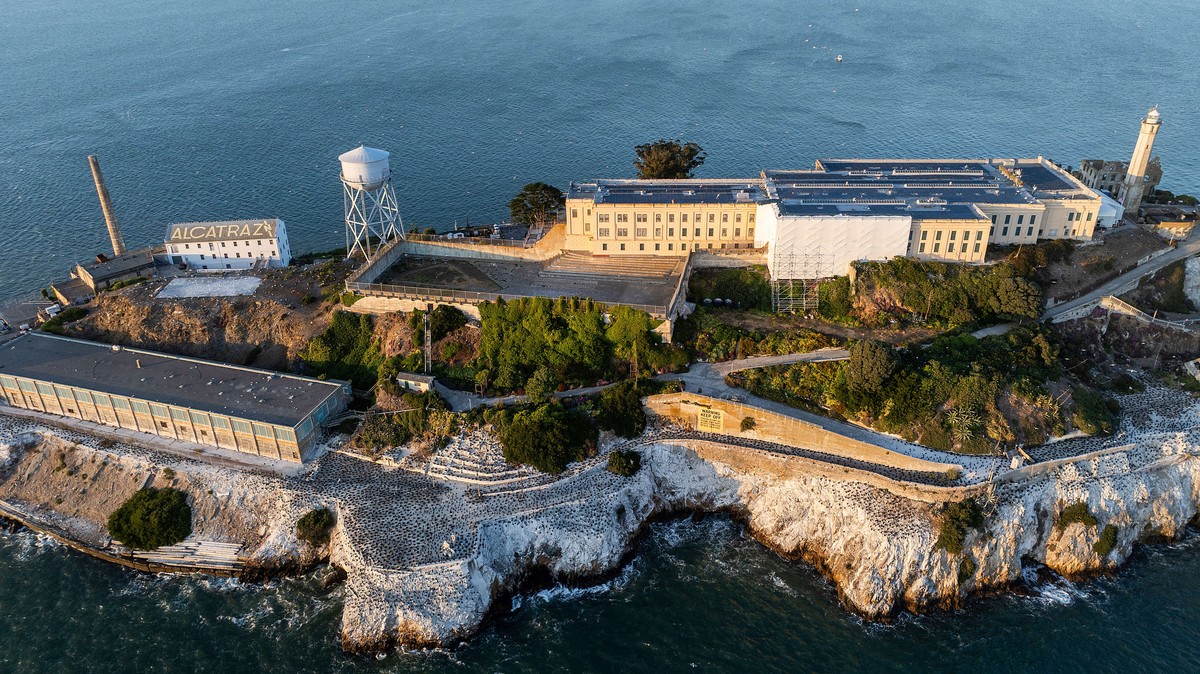 Alcatraz Island is pictured on Sunday, May 4, 2025, in the San Francisco Bay, Calif. (AP Photo/Noah Berger)
Trump Alcatraz