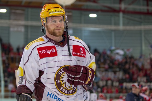 Geneve-Servette HC Stuermer Tanner Richard nach dem Eishockey-Meisterschaftsspiel der National League zwischen den SC Rapperswil-Jona Lakers und Geneve-Servette HC am Freitag, 22. Februar 2019, in Rap ...