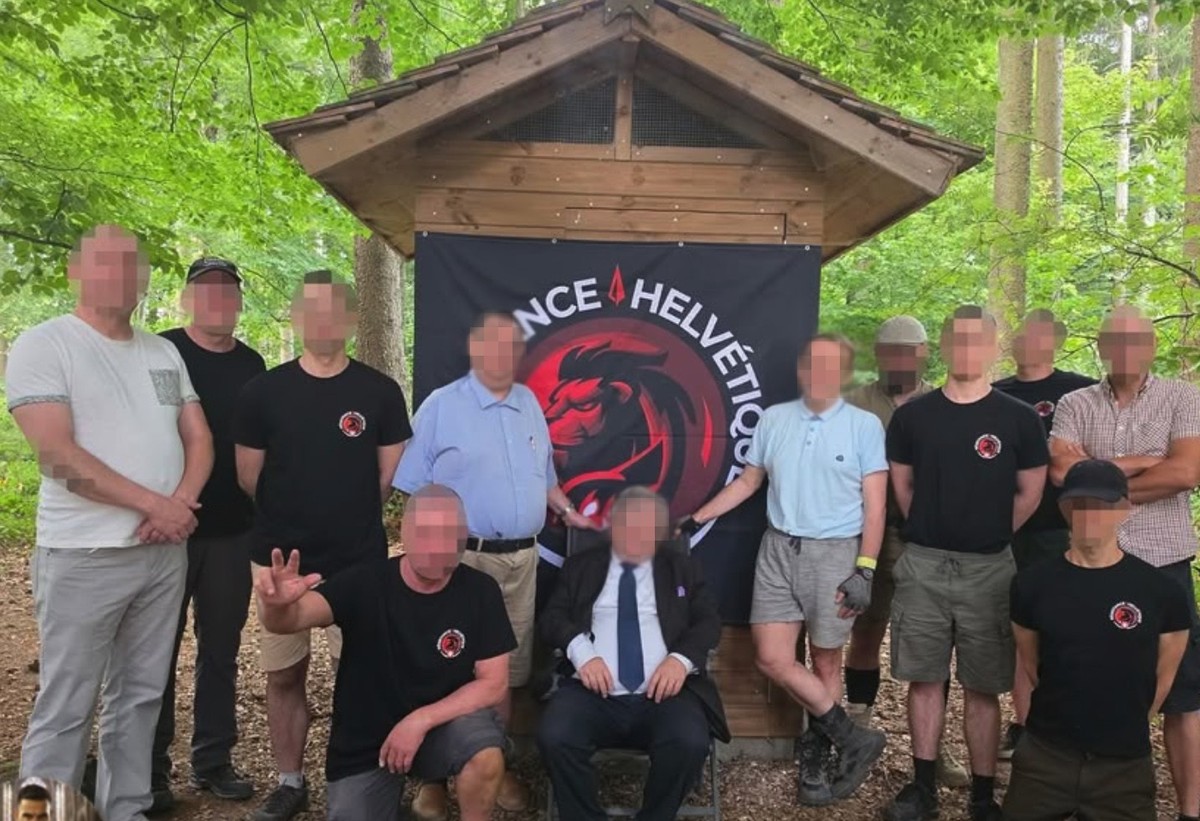 Durant la conférence de Résistance helvétique, samedi 11 juillet, dans le canton de Vaud.