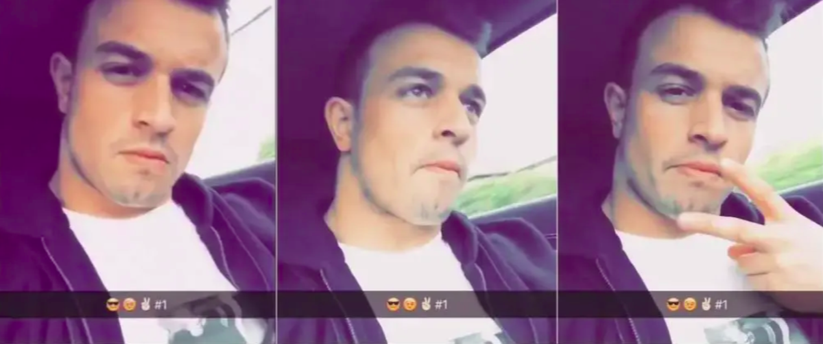 Szenen aus dem 10-sekündigen Videoclip aus dem Jahr 2015, den der damals 24-jährige Shaqiri bereute und wieder löschte.