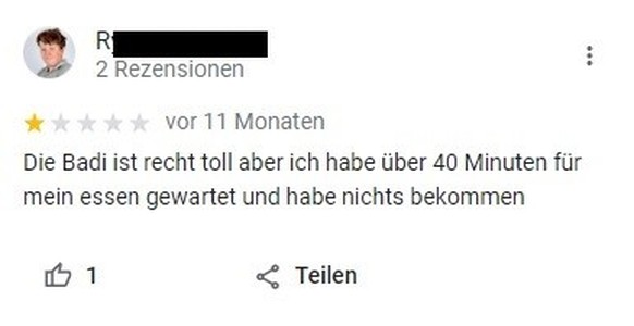 Funny Google Reviews of Swiss Badis: Flaach