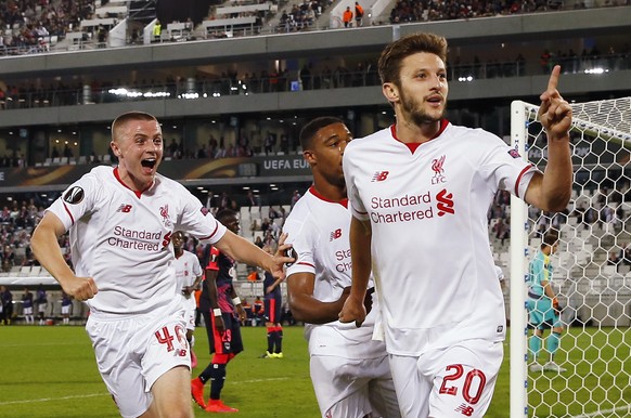 Football - FC Girondins de Bordeaux v Liverpool - UEFA Europa League Group Stage - Group B - Nouveaux Stade de Bordeaux, France - 17/9/15
Adam Lallana celebrates after scoring the first goal for Live ...