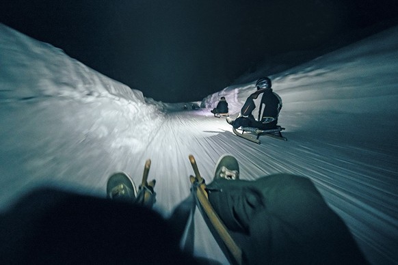 Nachtschlitteln Rauszeit die besten Schlittelpisten der Schweiz Les Diablerets