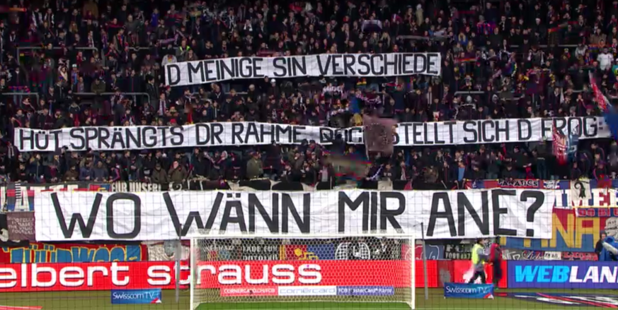 Die FCB-Fans stellen die Frage: Wo wollen wir hin?